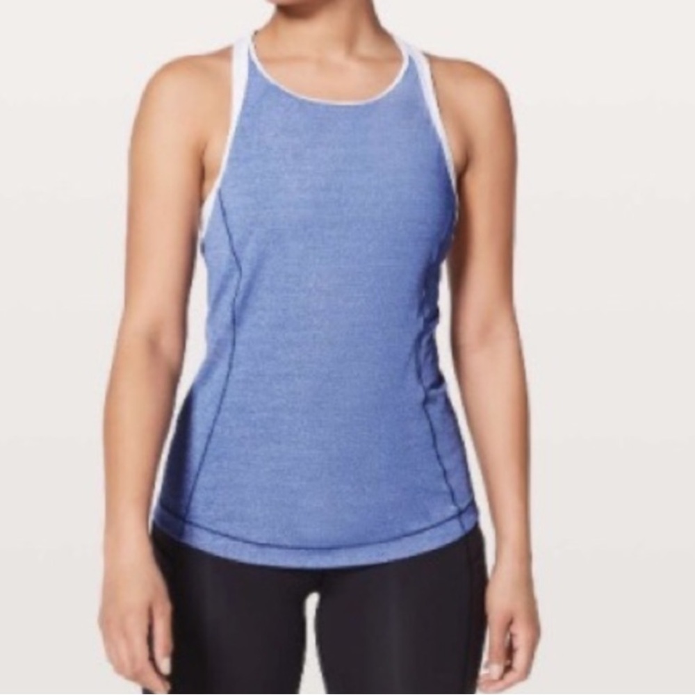 lululemon athletica My Race My Pace Blue Tank Top
